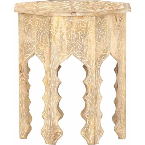 Maison Exclusive - Beistelltisch Ø48 cm Massivholz Mango (1/5)