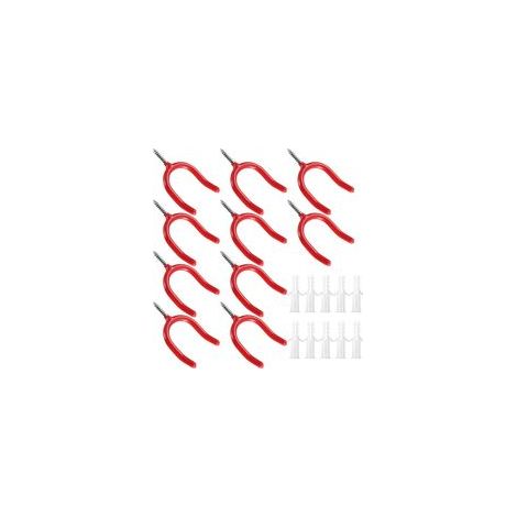 10 Pcs Crochet Mural Garage, Support Velo Mural, Accroche Velo Mural, Crochets de Rangement pour échelle de Garage, Crochets Muraux Robustes pour Vélos Outils électriques Jardin