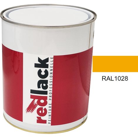 Kanne 3L Lack Mehrzweckfarbe – RAL 1028 – Melonengelb – Seidenmatt – für verschiedene Oberflächen – Redlack