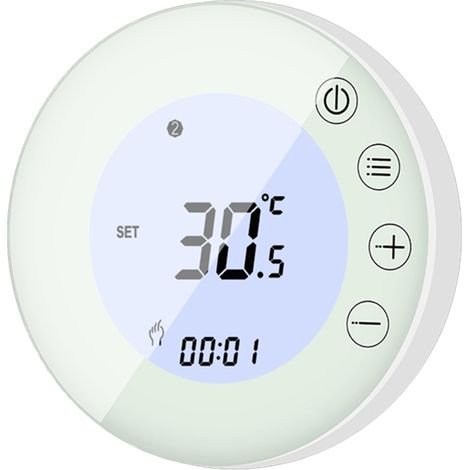 Termostato inteligente Wi-Fi con pantalla LCD, calefacción por radiadores, control por aplicación, temperatura programable, digital (1/5)