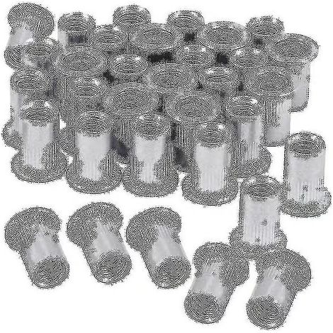 Écrous 100 pièces 1/4 pouce-20 UNC en acier inoxydable 304, tête plate, écrou Torx, insert fileté, corps moleté (1/5)