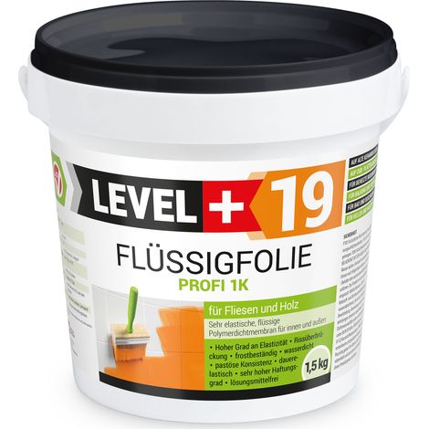 LEVEL+ Flüssigfolie Dichtfolie Abdichtung Holz L+19 - 1,5KG