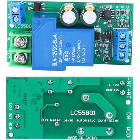 Module de contrôle de niveau de liquide Fafeicy LC55B01 AC/DC12V 30A Module de contrôle automatique du niveau d'eau Interrupteur de contrôle de liquide Déclencheur automatique pour aquarium (1/5)