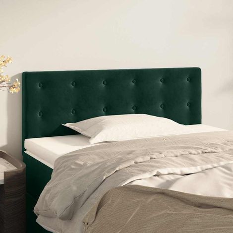 vidaXL Cabecero de terciopelo verde oscuro 100x5x78/88 cm (1/5)