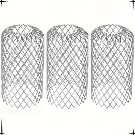 Crapaudine de Gouttière 75 150MM, Aluminium Filtres de Grillage Gouttière pour Maison, Avant-toit, Fossé, Égout pour Aider à Garder le Drain Dégagé Arrête le Blocage Feuilles et des Débris (3
