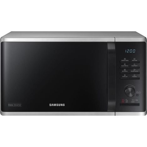 Solo-Mikrowelle - SAMSUNG - MS23K3555ES - Edelstahl - 23L - Elektronische Steuerung + Taste - Warmhaltefunktion
