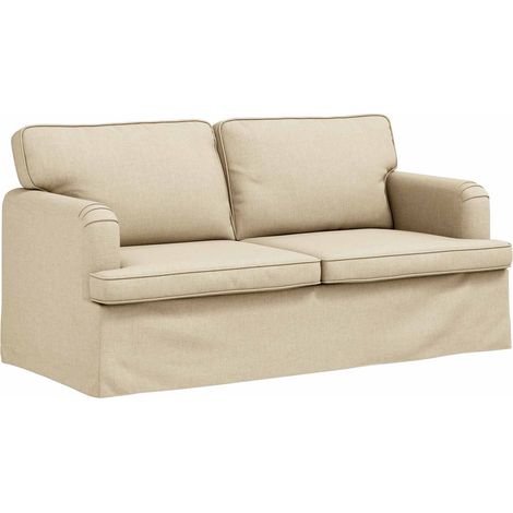 Sofa Creme 162 x 80 x 85 cm Stoff vidaXL