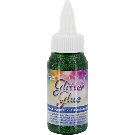 Glorex Glitterglue Flasche grün 60 ml Struktur- & Effektfarbe