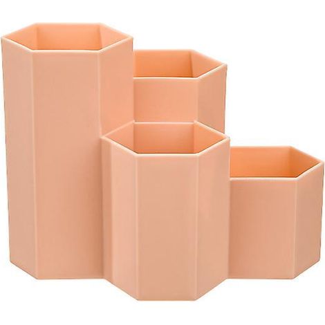 (orange Jaune) Porte-stylo, Rangement De Bureau, Rangement De Bureau, Porte-pinceau De Maquillage, 4 Trous Bureau Cole Maison Fournitures D'art Ra (1/4)