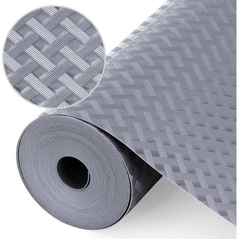 Alfombrilla antideslizante gris para cajones, 30×300 cm, para frigorífico, armario o cocina. (1/4)