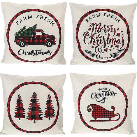 4 housses de coussin de Noël (1/3)