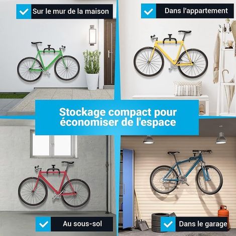 Soporte de pared para bicicleta，Sistema de suspensión，Estante para casco，Gancho para bicicleta，Gancho para bicicleta (1/4)