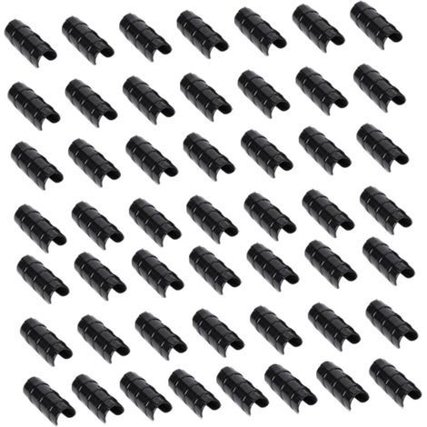 F Fityle 50 Pinces à Film de Serre, Clips à Film de Serre Fixation pour Tubes Ronds, Accessoires de Jardin pour Serres, Abris et Bâches Extérieures, Diamètre 19 mm (1/5)