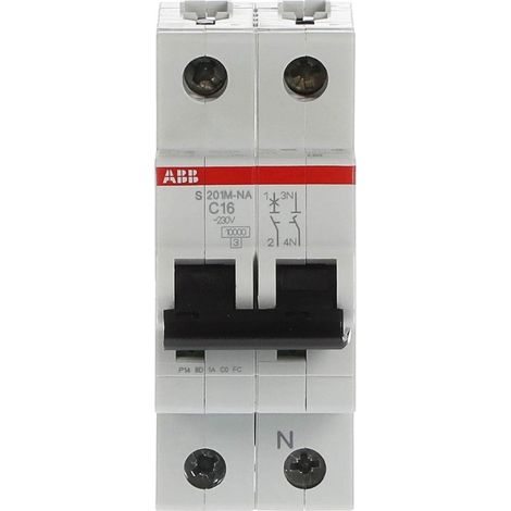 Disjoncteur S200M 1P+N (Neutre à droite) C16 10kA NA - ABB2CDS271103R0164