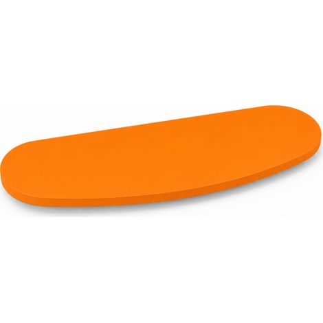 Estante de Pared, Estante Suspendido, Fijación Oculta, Balda de Pared, Kit de Tacos Incluido, Naranja, 60x19x1,8 cm (1/4)