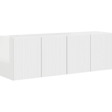 Maison Exclusive - TV-Wandschrank 2 pcs Hochglanz Weiß 59,5 x 31