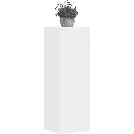 vidaXL Plant Stands 2 pcs White 33x33x100 cm Engineered Wood