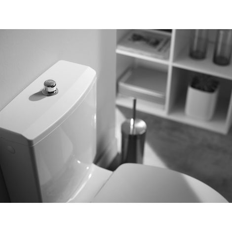 Chasse d'eau wc complète mécanisme wc simple chasse MX & robinet flotteur à alimentation latérale F12, Wirquin 10724085, gris et rouge
