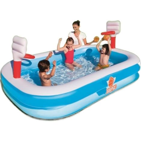 Pataugeoire Gonflable Piscine Gonflable Hors Sol Piscine avec Couvercle Grand Cadeau Famille Piscine Volley-Ball Ensemble pour Intérieur Et Extérieur (1/5)