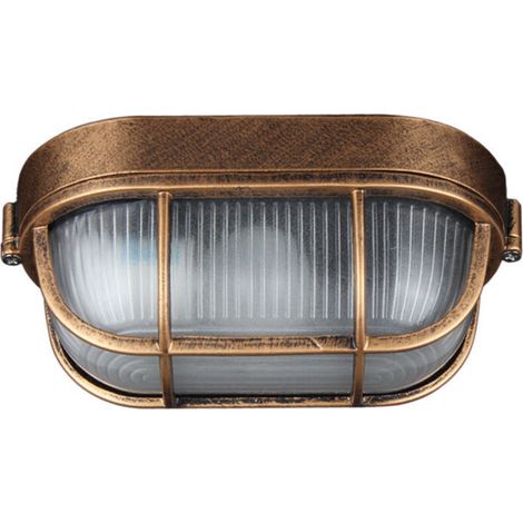 Applique D'extérieur Lampe Murale Industrielle Rétro Lampe De Bateau Ovale hublot Lampe, elliptique Plafonnier Applique Éclairage Luminaire, Pour l’Intérieur et l’Extérieur E27