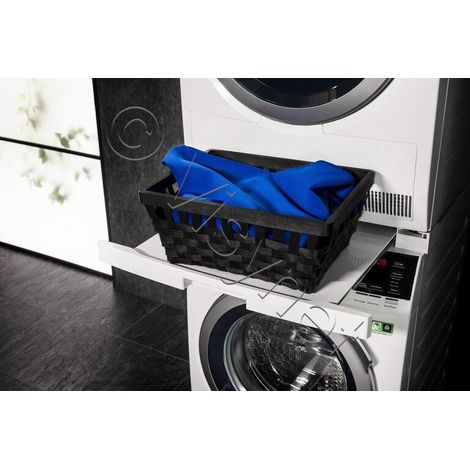 Kit de superposition pour Sèche-linge ELECTROLUX avec tablette coulissante 34,5 Dimensions : 6,5 x 60,5 x 61 cm 9160931581 (1/4)