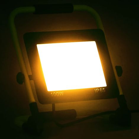 Projecteur à LED avec poignée 100 W Blanc chaud (1/5)