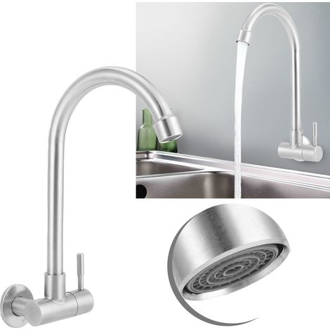 Rubinetto girevole – bar – lavello – monocomando – 360° – acciaio inox 1/2" – cucina / bagno