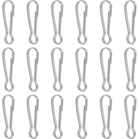 30 pcs Federkarabinerhaken Edelstahl 50mm pour Haustiermarken et Schlüsselbänder mit (1/5)