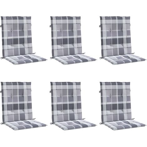 vidaXL Coussins de chaise de jardin 6 pc Tissu Oxford 100 x 50 x 3 cm