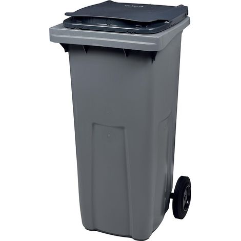 Conteneur 2 roues gris-gris 120 litres vidage par prise frontale - SN ROSSIGNOL