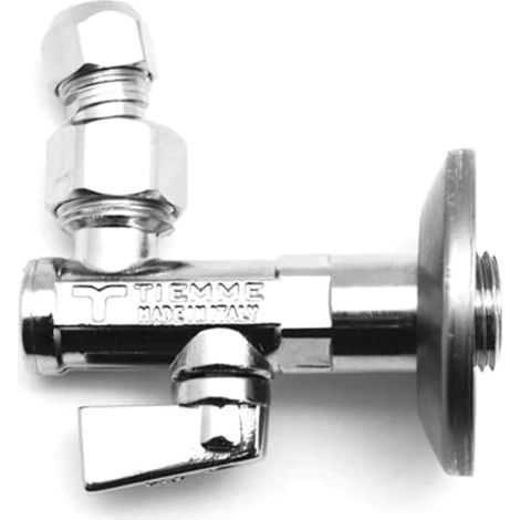 Rubinetto Sottolavabo Con Filtro A Snodo E Rosone Tiemme-1/2&ampquotX 10