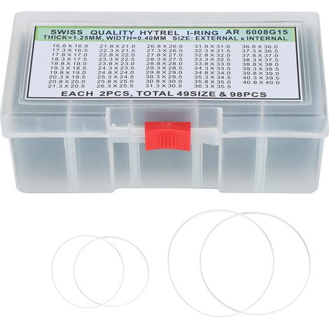 Joint étanche de rechange pour montre AR-6008G15, joint torique rond en caoutchouc, rondelle d'étanchéité de fond, lot de 15 pièces. (1/5)