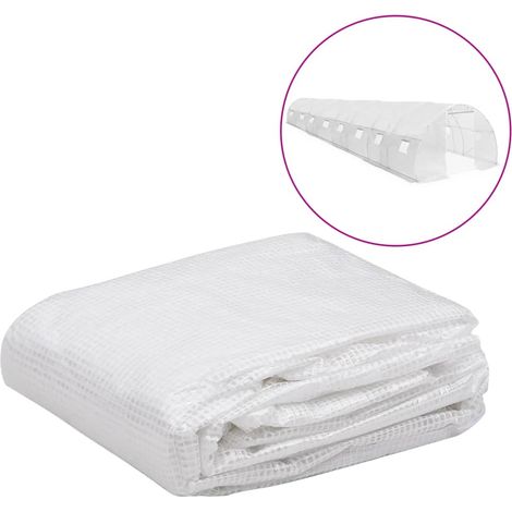 Couverture de remplacement de serre Bâche de rechange Serre de Jardin (36 m²) 3x12x2m Transparent NSME1723 (1/4)