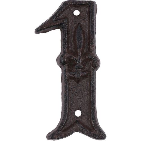 Numéros de porte décoratifs en fonte, numéros en métal, numéro d'adresse de porte à faire soi-même 1-11.5x5.2cm
