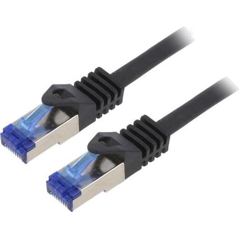 Cable reseau RJ45 male S-FTP Cat 6a noir- 2m