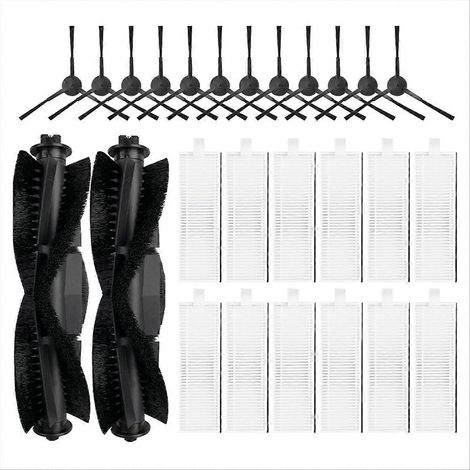 Balai latéral de rechange pour robot V3, brosse rotative compatible, pièce détachée efficace pour nettoyage des bords, pack de 2, noir, usage domestique (1/5)
