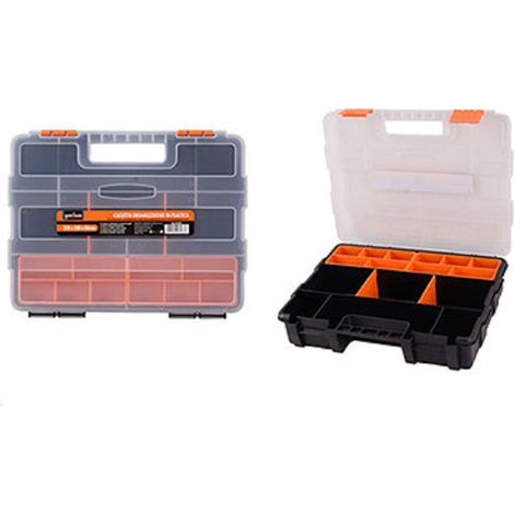 TRADE SHOP - Cassetta Portautensili 21 Scomparti 2 Vassoi Estraibili Organizer Minuteria 93087 -