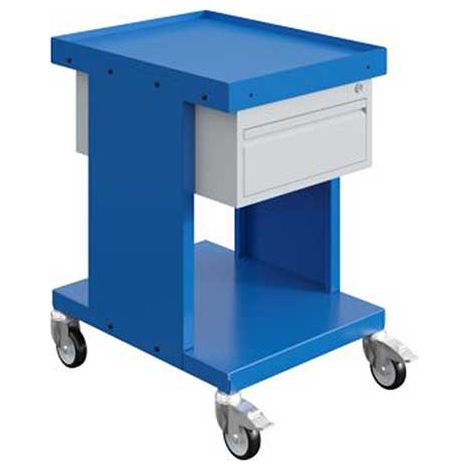 Chariot établi bleu industriel - 1 tiroir - Charge max 150kg - W020070022-BI