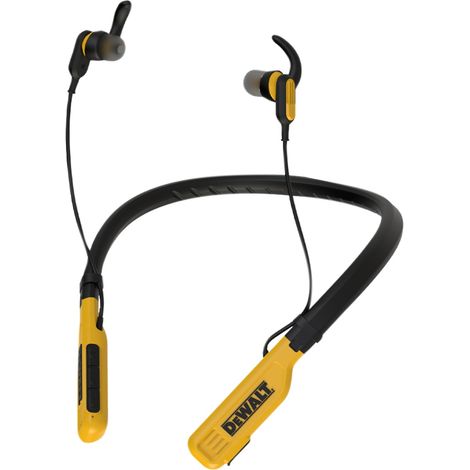 DeWalt Jobsite Pro Wireless Neckband Earphones with Noise Isolation and Durable Design