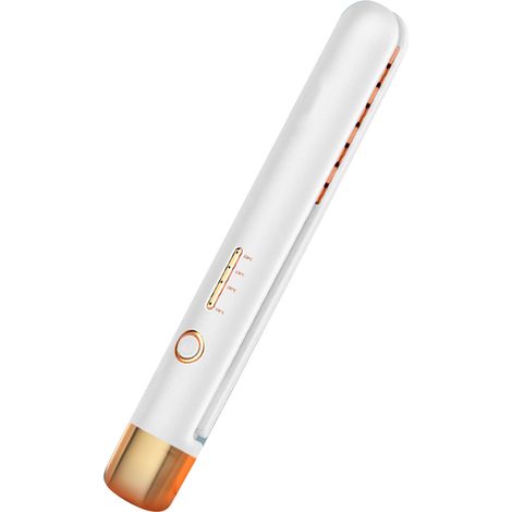 Fer à friser électrique à plaques en maïs, utilisable sur cheveux secs ou humides, mini format domestique, prise CN 220 V, blanc. (1/5)