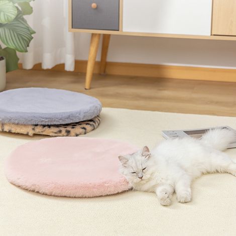 Trade Shop - Tappeto Cute Pelliccia Fluffy Vari Colori Living Stanza Da Letto Salone 90x90 Cm - (1/4)