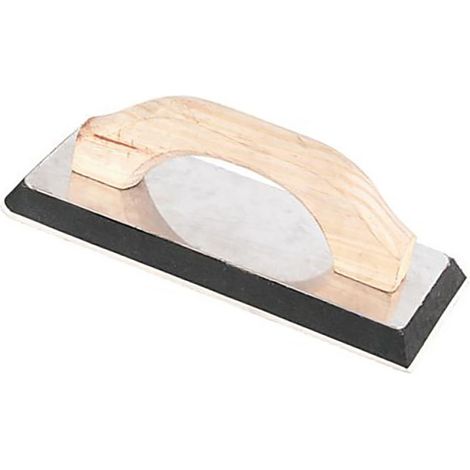 Truelle plate, bloc de ponçage en plastique pour plaques de plâtre, manche en bois, plaque en aluminium, outil de meulage (1/5)