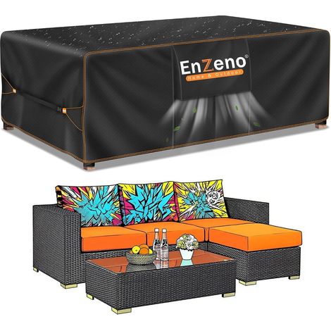 Housse Table Jardin,Bâche Protection Salon Extérieur,242x182x100cm (1/5)