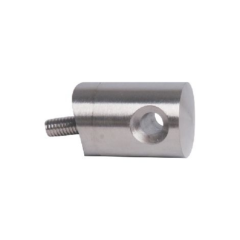 [QUALITE FRANCAISE] - Connecteur en applique INTERMEDIAIRE pour câble Ø4mm Fixation sur tube Ø42,4mm - À visser - Inox 316