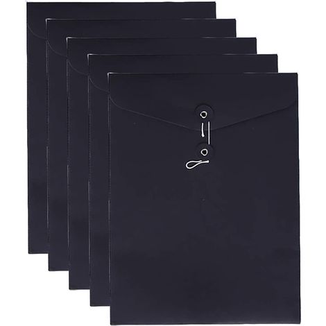 Dossier À Cordons - Format A4 - Papier Kraft Épais - Fermeture Par Colle Intégrale - Pour Documents, Lettres, Factures - Lot De 5 (1/5)