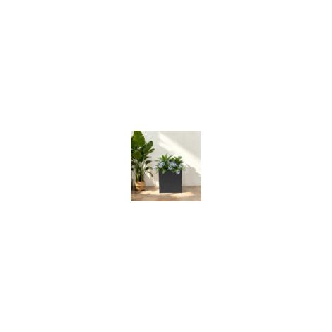 Jardinière Métal 60x60x60cm Noir Bac Plantes, intérieur/extérieur, jardin terrasse balcon, plantes fleurs légumes (1/5)