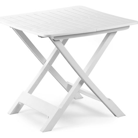MAURY'S TEVERE TAVOLO PIEGHEVOLE RESINA BIANCO 80X72X70 CM (1/5)