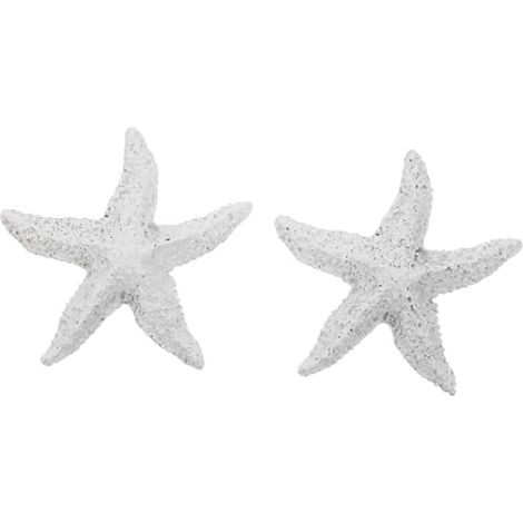 Lot de 2 Figurines d'animaux Marins à Cinq Doigts - Figurines de créature Marine - Décoration pour Animaux Marins - Breloques Nautiques pour Prendre Un Bain - Vase en résine Blanc