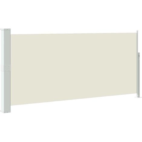 Auvent latéral rétractable 140 x 300 cm Blanc cassé (1/5)