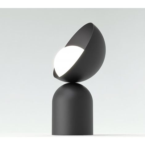 Lampada da tavolo Boto in acciaio nero opaco